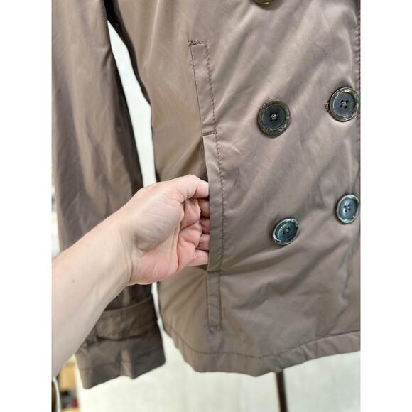 Womens‎ Pea Coat Rain Jacket Merona Size XS Tan Brown Double Breasted Button Up - Picture 4 of 16